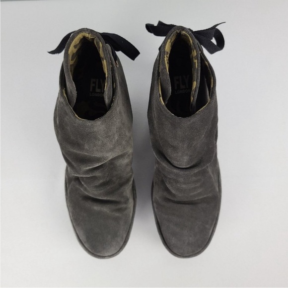 Fly London suede wedge ankle boots - Picture 2 of 8